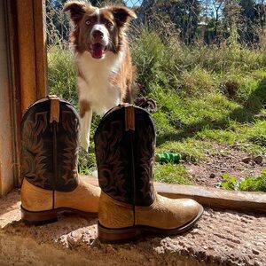 Boulet Western Cowboy boots round toe